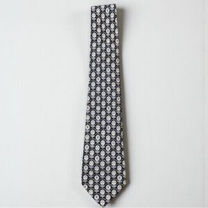 CHANEL Watch/Clock Motif with CC Logo Tie – Navy & Gold